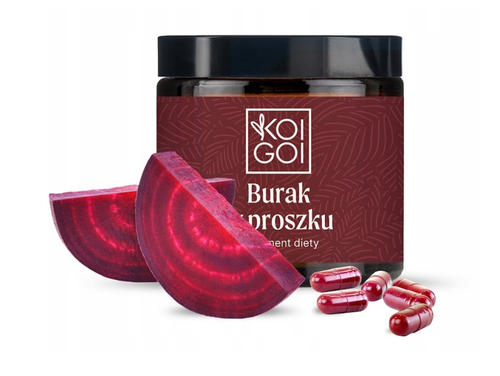 Burak proszek superfood zdrowa dieta krążenie błonnik trawienie 60 kaps