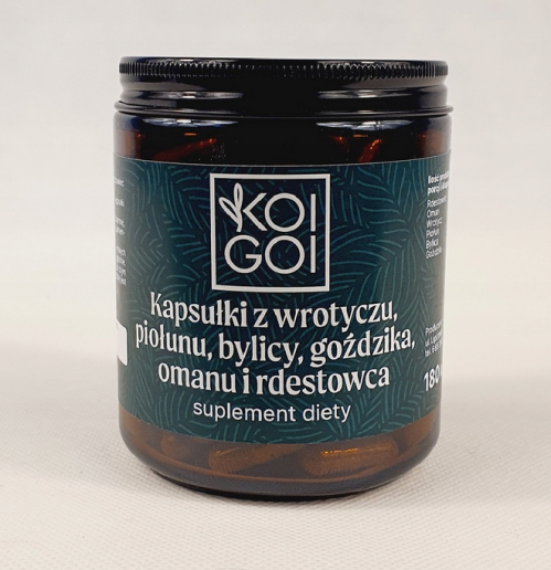 Kapsułki Ziołowe z wrotyczu, piołunu, bylicy, omanu pasożyty robaki 180 szt