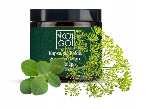 Kapsułki z&nbsp;boldo goryczki i kopru włoskiego trawienie układ pokarmowy 60szt