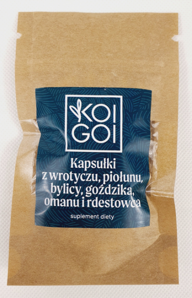 Kapsułki Ziołowe z wrotyczu, piołunu, bylicy, omanu pasożyty robaki 30 szt